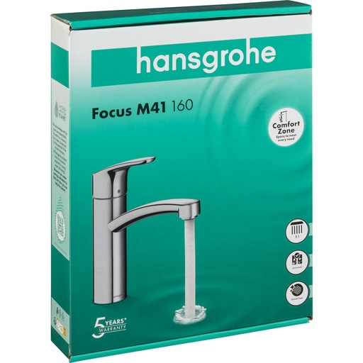 [873504] Hansgrohe Focus M41 Single lever Kitchen Mixer 160 1jet chrome