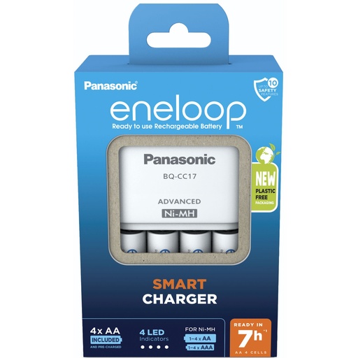 [762687] Panasonic Eneloop Smart Charger BQ-CC17 inkl.4xAA   K-KJ17MCD40E