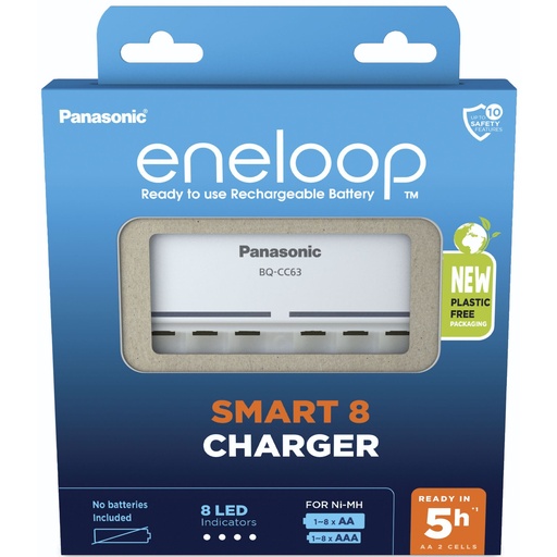 [762729] Panasonic Eneloop Smart 8 Charg. BQ-CC63 without batteries