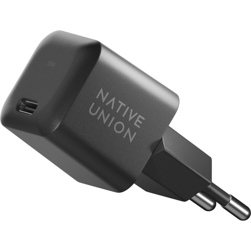 [821137] Native Union 30W USB-C Fast GaN PD Wall Charger Black
