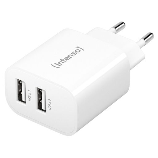 [843446] Intenso Power Adapter W24AA 2x USB-A 24W              white