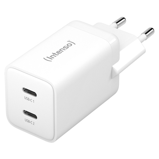 [843467] Intenso Power Adapter W40CC GaN white 2x USB-C 40W