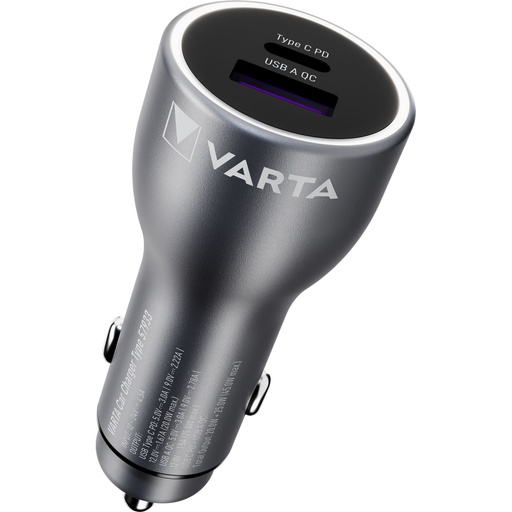 [882037] Varta Car Charger 45 Watt Output 1xUSB A / 1xUSB-C PD 57933101111