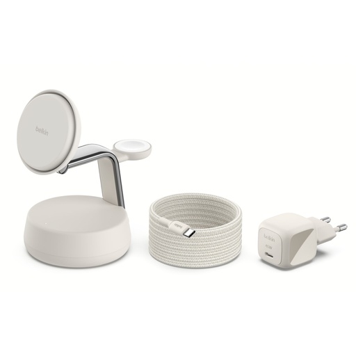 [190390] Belkin UltraCharge Pro 25W Qi2 mag.3-in-1 Ladest.ws. WIZ040kqSD