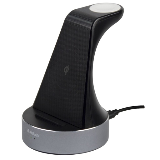 [802300] Verbatim WCS-02 Aluminium 2-in-1 Qi Wireless+Apple Watch Charger