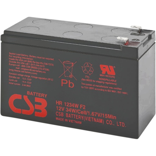 [303907] PowerWalker 12V/9Ah CSB VRLA Rechargeable Battery
