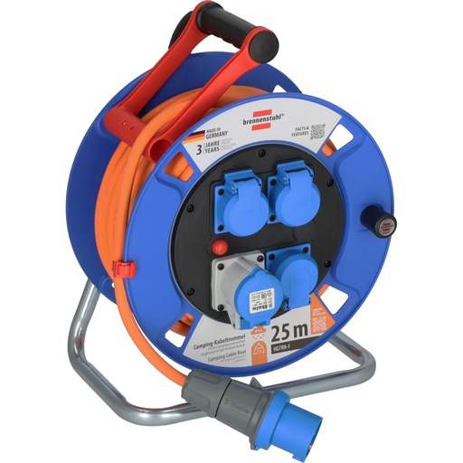 [112144] Brennenstuhl Cable Drum CEE 300 25m orange Camping