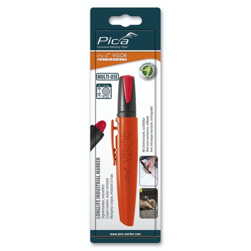[798821] Pica VISOR permanent Marker, red / SB