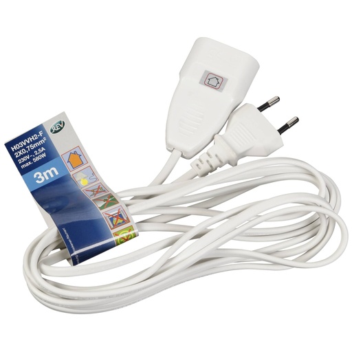 [631097] REV Europlug extension 3,0 m white