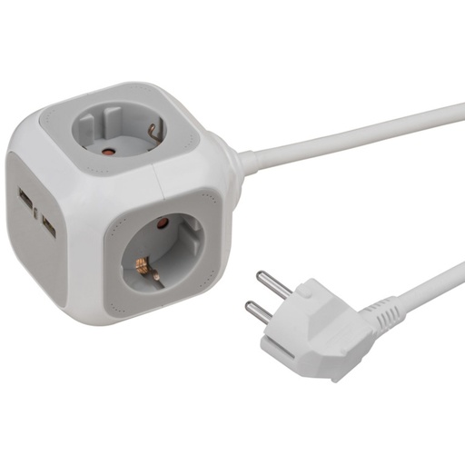 [725125] Brennenstuhl USB-Charger 4-fold Socket Cube