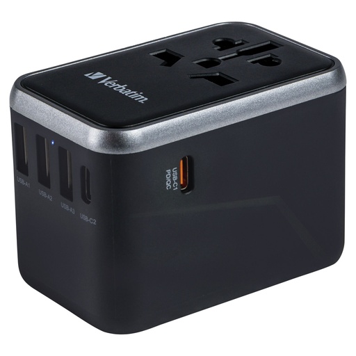 [811526] Verbatim Uni.Travel Adapt.UTA-04 USB-C 61W 2xUSB-C 3xUSB-A  49546