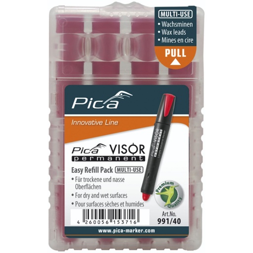 [798898] Pica VISOR permanent replacement refills red