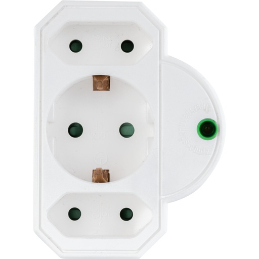 [131317] REV Steckdosenadapter 3-fach mit Überspannungsschutz, weiß