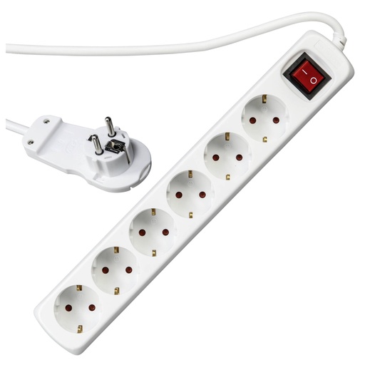 [143306] REV Multiple Socket Outlete 6-fold 2m white