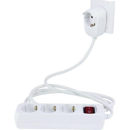 [211318] REV MultipleSocketOutlet 3+1fold 2m + switch, white, Powersplit