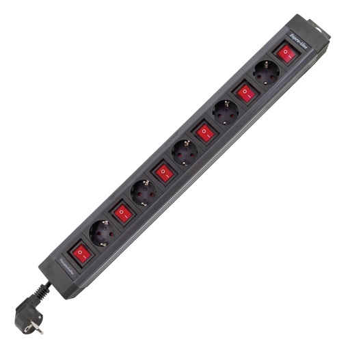 [225974] REV 5-fold Multiple Socket 3,7 m Single Switch  anthracite
