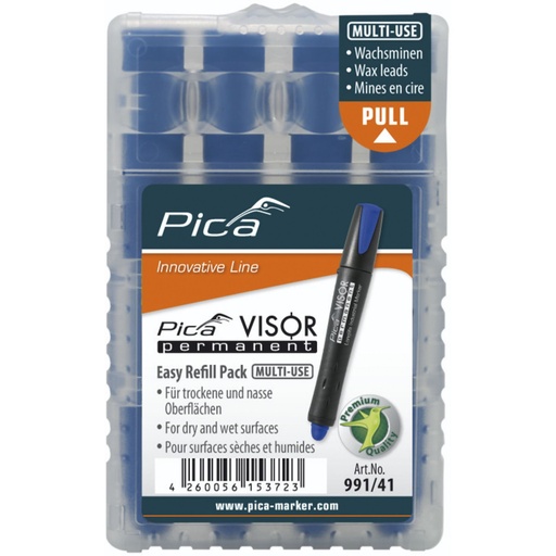 [798912] Pica VISOR permanent replacement refills blue