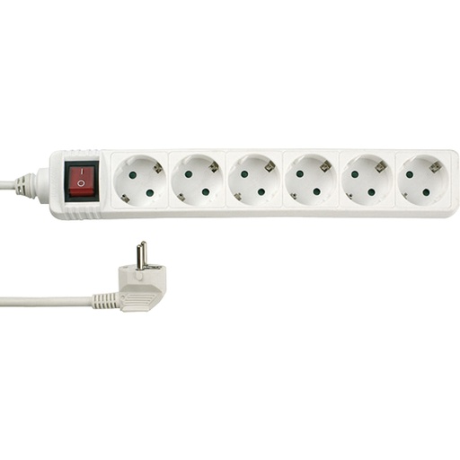 [463799] REV Socket line 6-fold 1,4 m w. switch white