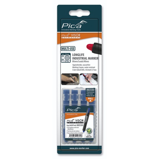 [798919] Pica VISOR permanent replacement refills blue / SB