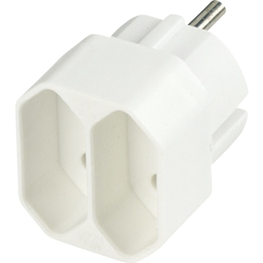 [463869] REV Euro-Doppelstecker white