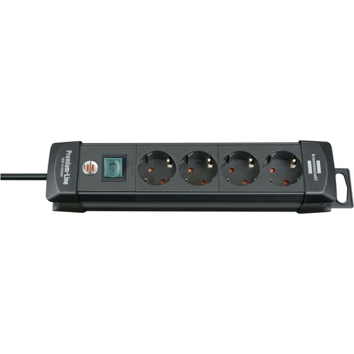 [530070] Brennenstuhl Extension Lead 4-fold Premium-Line 1,8m black