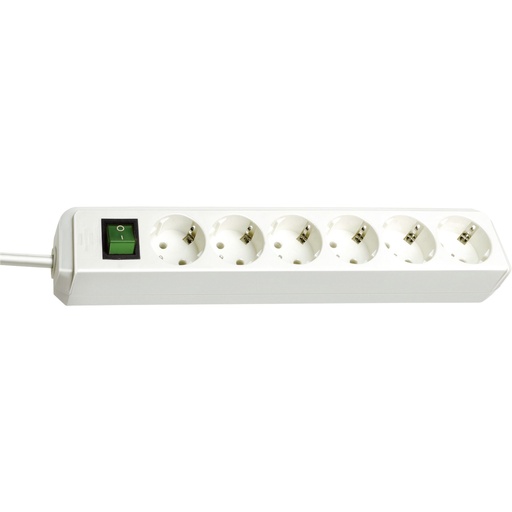 [543524] Brennenstuhl ECO-Line 6 fold white 1,5m + switch