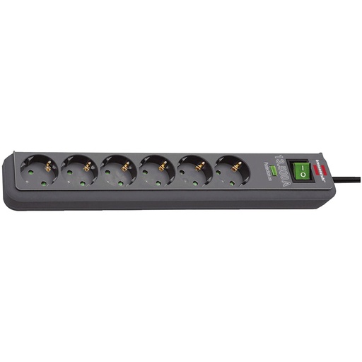 [571734] Brennenstuhl Eco-Line 13.500A Extension Lead 6-fold 5m SP