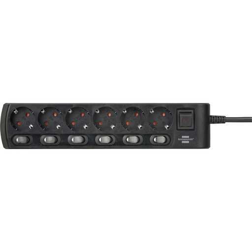[618067] Brennenstuhl Socket Line 6-fold 2m incl. Switch