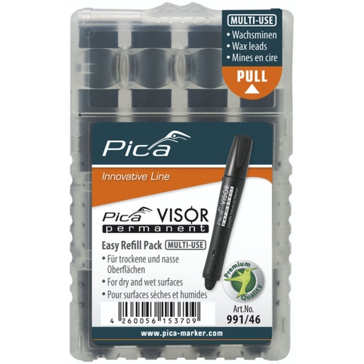 [798947] Pica VISOR permanent replacement refills black