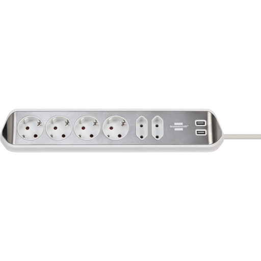 [673899] Brennenstuhl estilo Corner 6-way Extension Lead  white