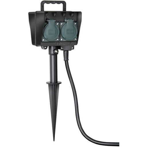 [676440] Brennenstuhl 4-way garden socket outlet with earth spike