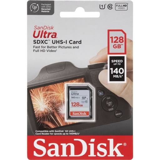 [751858] SanDisk Ultra SDXC UHS-I   128GB 140MB/s       SDSDUNB-128G-GN6IN