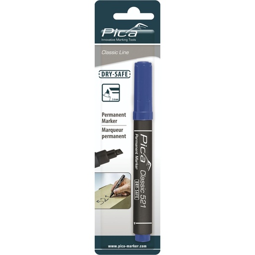 [799108] Pica Permanentmarker 2-6mm, Wedge Tip, blue Retail Packaging