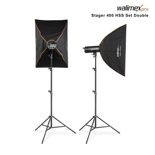 [811715] walimex pro Stager 400 HSS Set Double
