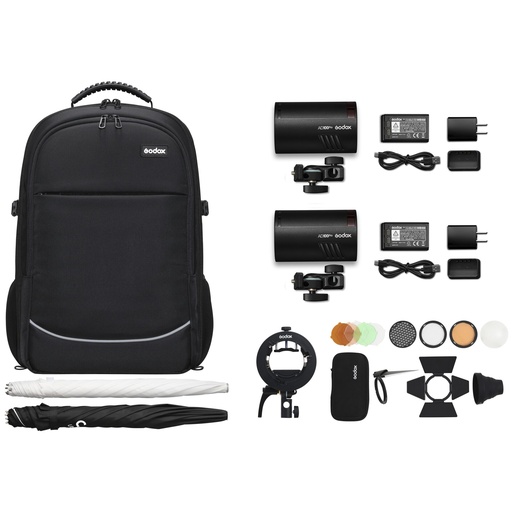 [816286] Godox AD100Pro - K2 Dual flash Backpack kit