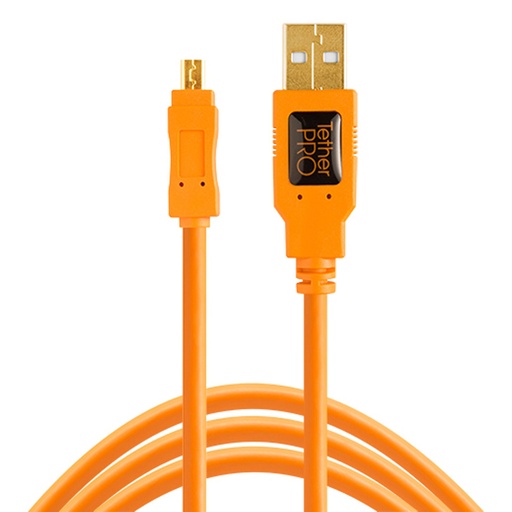 [246745] Tether Tools TetherPro USB 2.0 A to Mini-B 8 pin 15 ORG