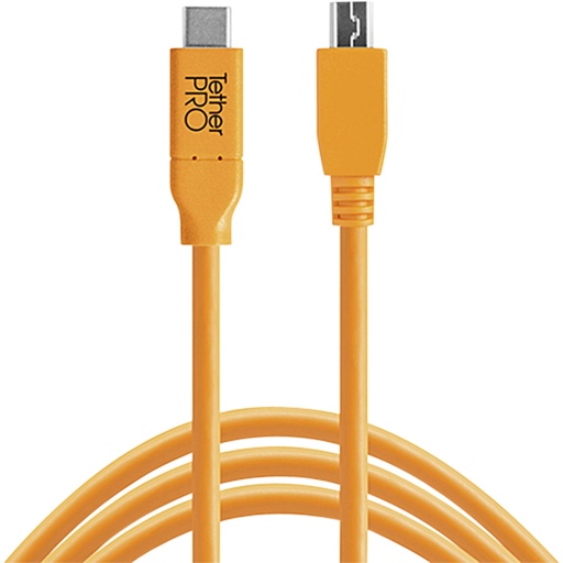 [358535] Tether Tools USB-C to 2.0 Mini B 5-Pin 4,60m orange