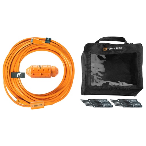 [845770] Tether Tools USB-C to Micro-B- Cable-System 9,40m orange