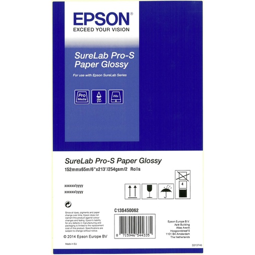 [483247] 1x2 Epson SureLab Pro-S Paper BP Glossy 152 mm x 65 m 254 g