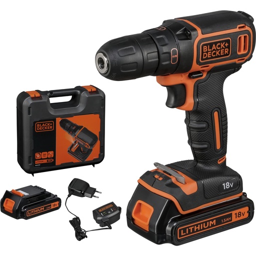 [477437] Black & Decker BDCDC18KB-QW Cordless Drill Driver