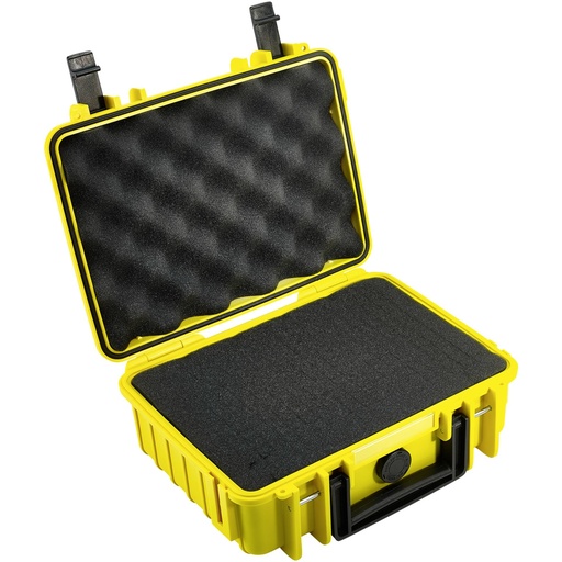 [792407] B&W Outdoor Case Type 1000 yellow with foam insert