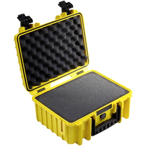 [792477] B&W Outdoor Case Type 3000 yellow with foam insert