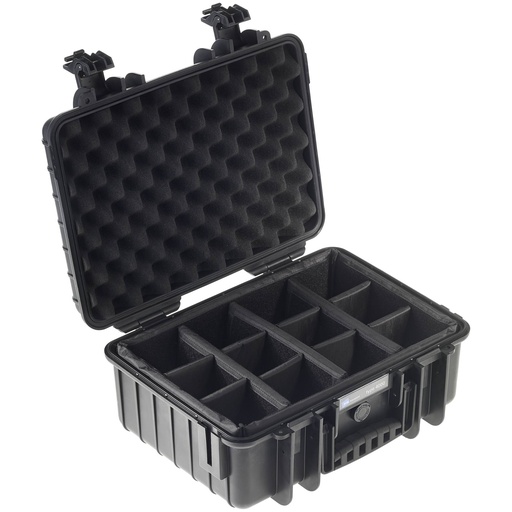 [792498] B&W Outdoor Case Type 4000 black with padded devider set