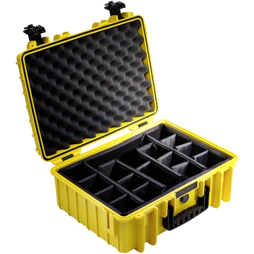 [792554] B&W Outdoor Case Type 5000 yellow with partition insert