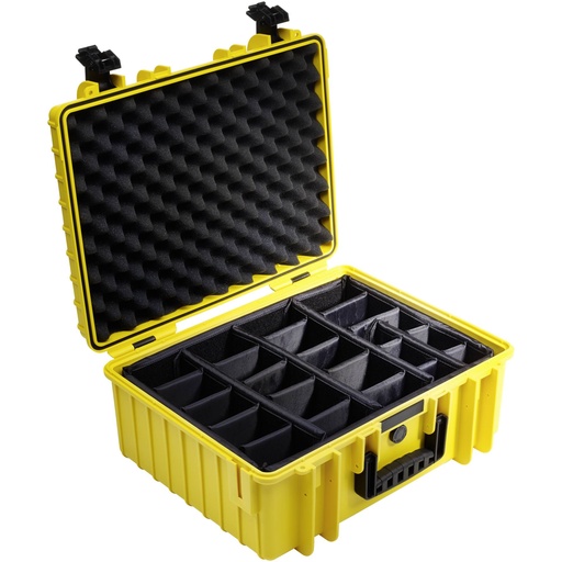 [792582] B&W Outdoor Case Type 6000 yellow padded partition insert