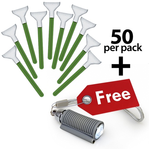 [515412] Visible Dust MXD100 Green 1.0x Vswabs bulk 50 pcs.