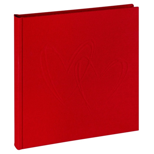 [127082] Walther My Heart rot       20x20 40 weiße S. Leineneinband FA243R