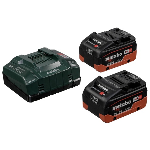 [532205] Metabo Basis-Set 2x 18V 5,5 Ah LiHD