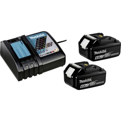 [593686] Makita Power Source Kit 199480-6 2x BL1860B + DC18RC