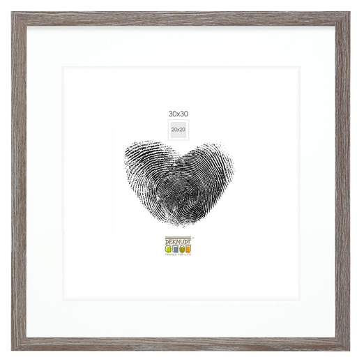 [135804] Deknudt S66KH3 P1          30x30 Wood grey with Passepartout